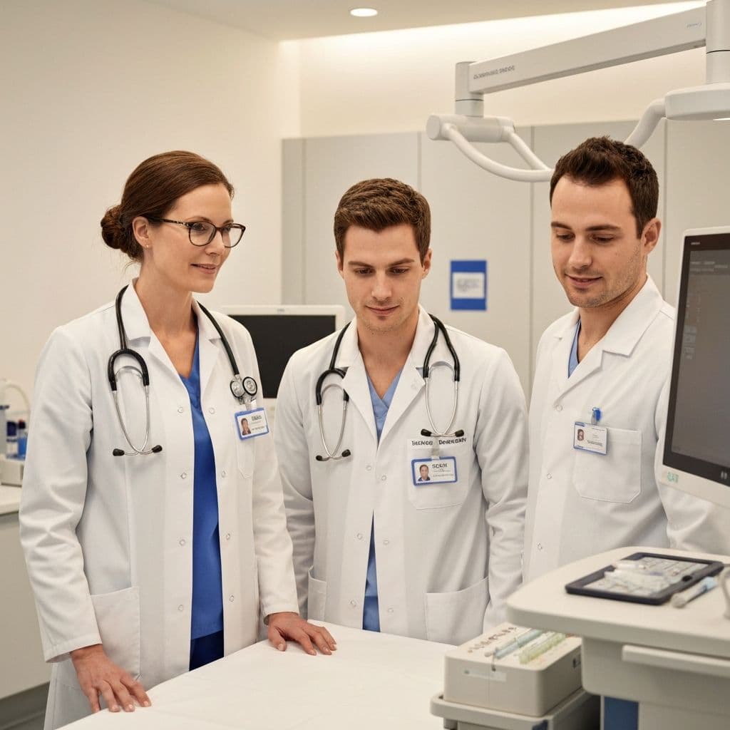 Healthcare professionals collaborating