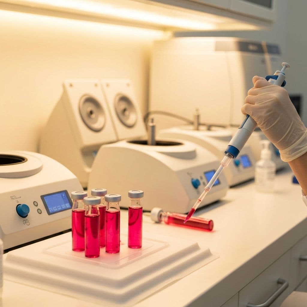 PRP processing equipment in a clinical setting